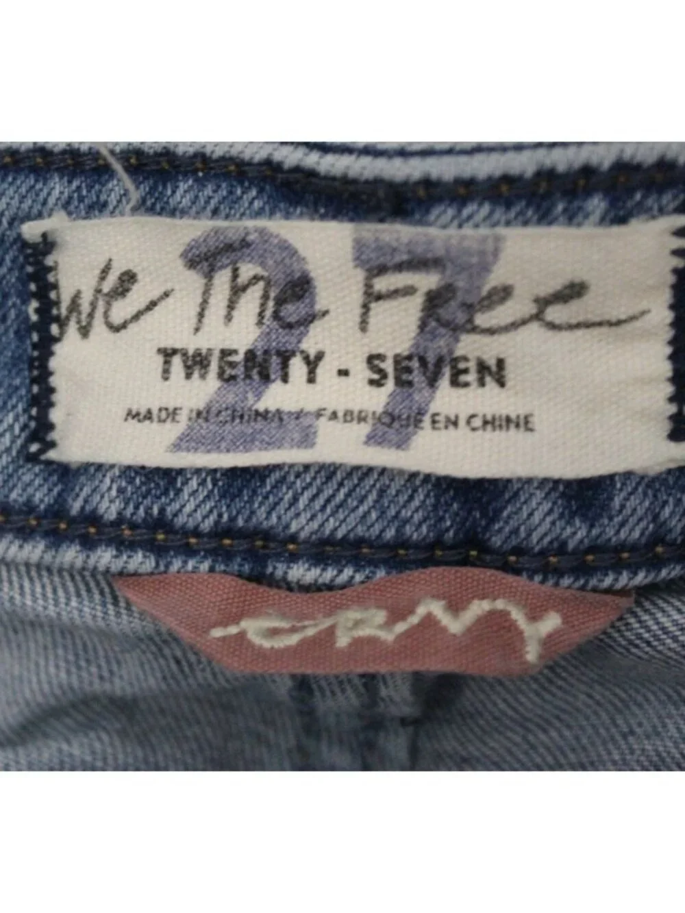 We The Free CRVY Medium Wash High-Rise Straight Leg Jeans - Size 27